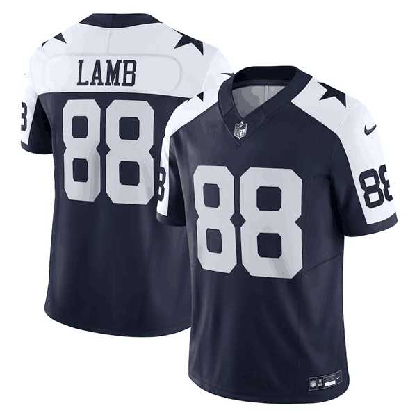 Men & Women & Youth Dallas Cowboys #88 CeeDee Lamb Navy Thanksgiving 2023 F.U.S.E. Limited Stitched Football Jersey